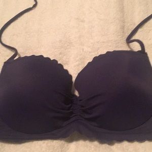 Bluish purple scalloped top